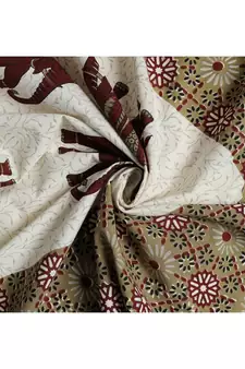 Rajasthani Traditional Jaipuri Pure Cotton King Size Double Bedsheet With 2 Pillow Covers Sets