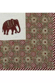 Rajasthani Traditional Jaipuri Pure Cotton King Size Double Bedsheet With 2 Pillow Covers Sets