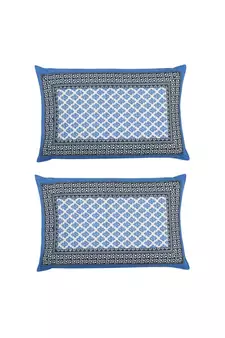 Rajasthani Traditional Jaipuri Pure Cotton King Size Double Bedsheet With 2 Pillow Covers Sets