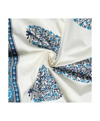 Rajasthani Traditional Jaipuri Pure Cotton King Size Double Bedsheet With 2 Pillow Covers Sets 3