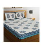 Rajasthani Traditional Jaipuri Pure Cotton King Size Double Bedsheet With 2 Pillow Covers Sets