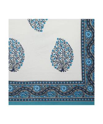 Rajasthani Traditional Jaipuri Pure Cotton King Size Double Bedsheet With 2 Pillow Covers Sets 5