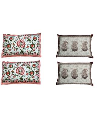 Rajasthani Traditional Jaipuri Pure Cotton King Size 2 Double Bedsheet With 4 Pillow Covers Sets 2