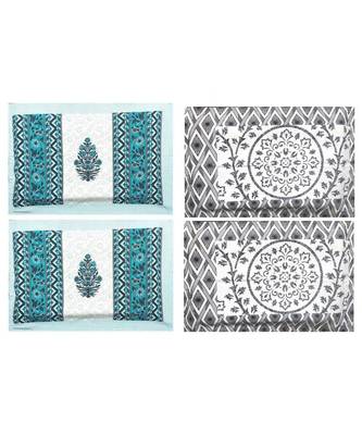 Rajasthani Traditional Jaipuri Pure Cotton King Size 2 Double Bedsheet With 4 Pillow Covers Sets 2