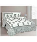 Rajasthani Traditional Jaipuri Pure Cotton King Size Double Bedsheet With 2 Pillow Covers Sets