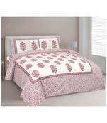 Rajasthani Traditional Jaipuri Pure Cotton King Size Double Bedsheet With 2 Pillow Covers Sets