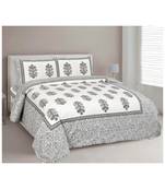 Rajasthani Traditional Jaipuri Pure Cotton King Size Double Bedsheet With 2 Pillow Covers Sets