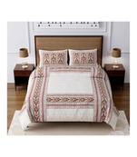 Rajasthani Traditional Jaipuri Pure Cotton King Size Double Bedsheet With 2 Pillow Covers Sets