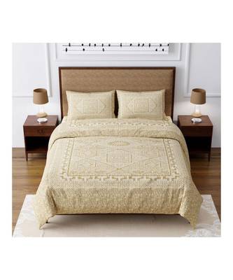 Rajasthani Traditional Jaipuri Pure Cotton King Size Double Bedsheet With 2 Pillow Covers Sets 1