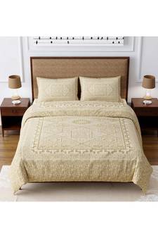 Rajasthani Traditional Jaipuri Pure Cotton King Size Double Bedsheet With 2 Pillow Covers Sets