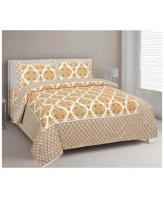 Rajasthani Traditional Jaipuri Pure Cotton King Size Double Bedsheet With 2 Pillow Covers Sets 1