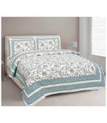 Rajasthani Traditional Jaipuri Pure Cotton King Size Double Bedsheet With 2 Pillow Covers Sets