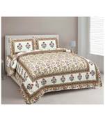 Rajasthani Traditional Jaipuri Pure Cotton King Size Double Bedsheet With 2 Pillow Covers Sets