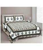 Rajasthani Traditional Jaipuri Pure Cotton King Size Double Bedsheet With 2 Pillow Covers Sets
