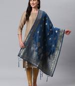 IndigoBlue Banarasi Silk Jacquard Woven Dupatta