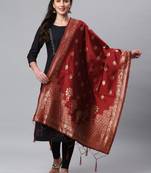 Rama Banarasi Silk Jacquard Woven Dupatta