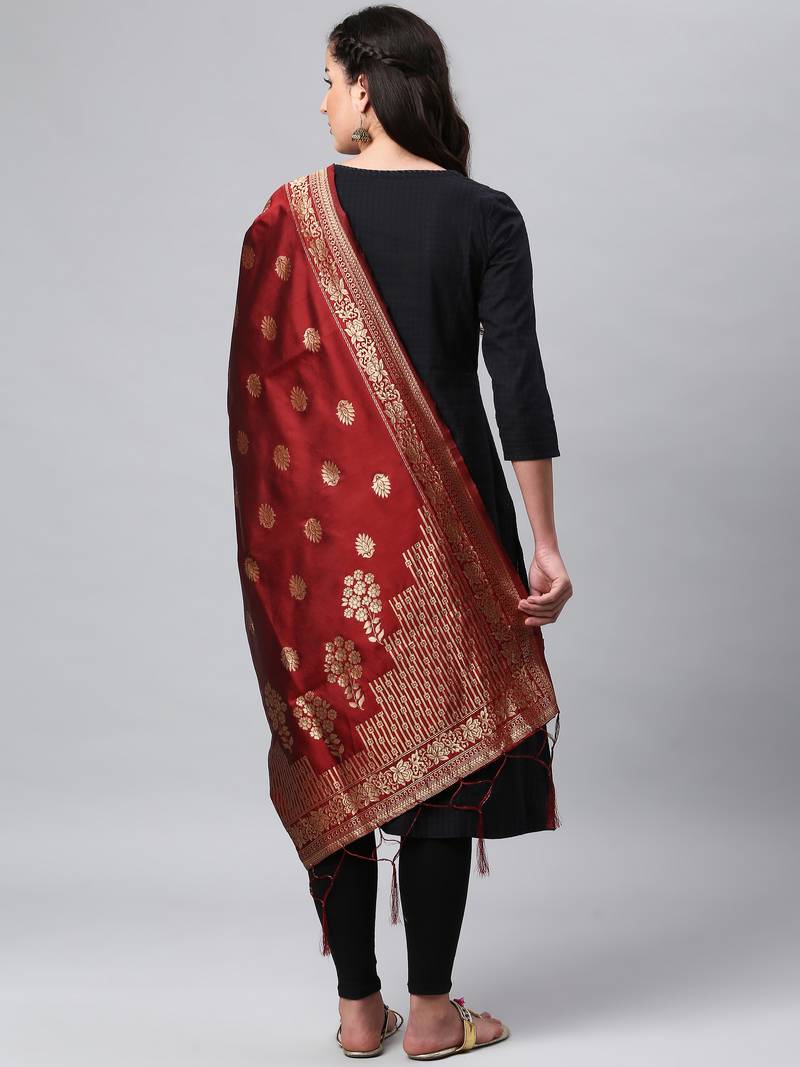 Rama Banarasi Silk Jacquard Woven Dupatta
