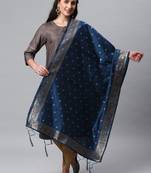 IndigoBlue Banarasi Silk Jacquard Woven Dupatta