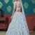 Sky blue Thread With Sequins Embroidered cotton semi stitched lehenga