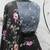 Black printed silk semi stitched lehenga