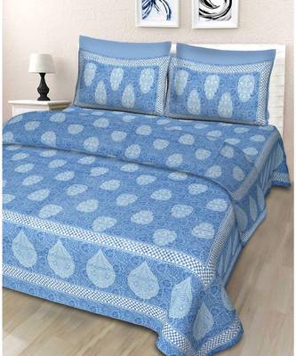Ridan Cotton Printed Jaipuri Double Bed Sheet With Pillow Cover 1