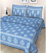 Ridan Cotton Printed Jaipuri Double Bed Sheet With Pillow Cover