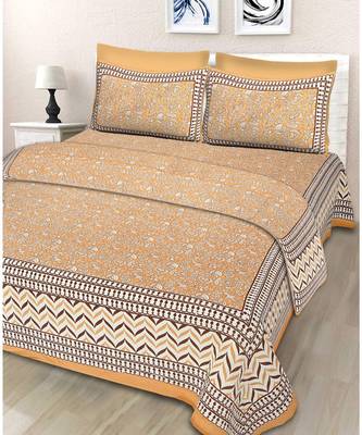 Ridan Cotton Printed Jaipuri Double Bed Sheet With Pillow Cover 1