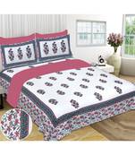 Ridan Cotton Printed Jaipuri Double Bed Sheet With Pillow Cover