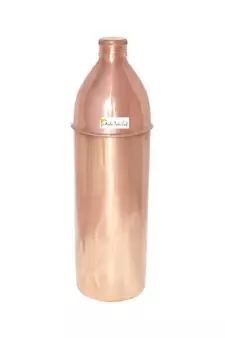 Bisleri Design Copper Bottle  Storage Water  Best for Travel  Ayurveda Healing   800 ML