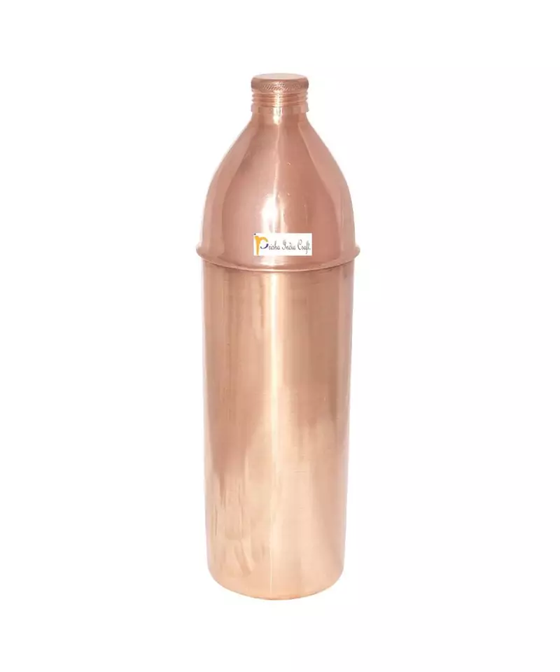 Bisleri Design Copper Bottle  Storage Water  Best for Travel  Ayurveda Healing   800 ML