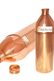 Pure Copper Water Bottle  Capacity 850 ML  Set of 2