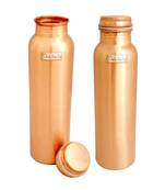 Matt Finish Lacqour Coated Anti Tarnished Joint Free New Designed Copper Bottle  Travel Essential  Drinkware