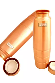 Copper Bottle with Grip 900 ML Set of 2
