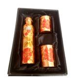 Pure Copper Water Bottle Digital Printed Flower Design  900 ML with 2 Tumbler Glass 300 ML  Drinkware Set