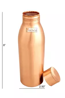 Pure Copper Water Bottle Seam Less Design  Capacity 700 ML