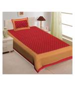 4 Kaam Gadh Booti Red With Pillow Cover