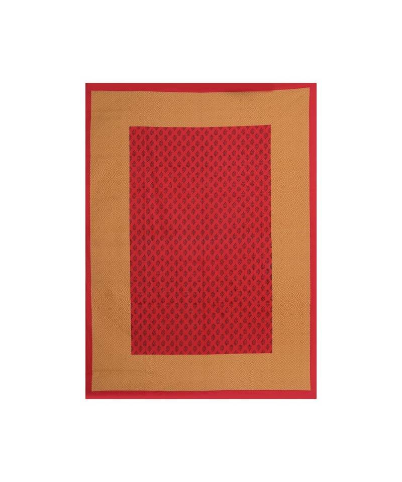 4 Kaam Gadh Booti Red With Pillow Cover