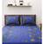 Blue Patta Kashmir Kali Bedsheet With Pillow Cover