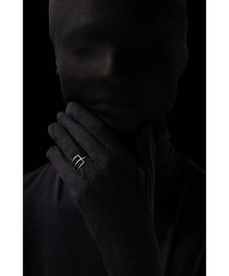 Bezel Silver Minimal Geometry Ring 1