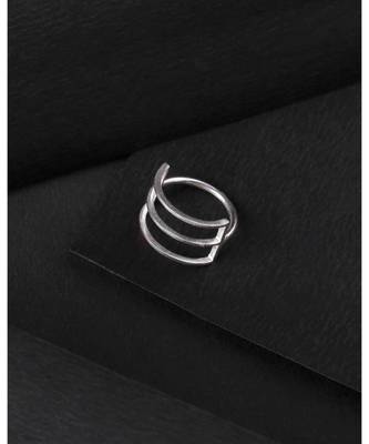 Bezel Silver Minimal Geometry Ring 5