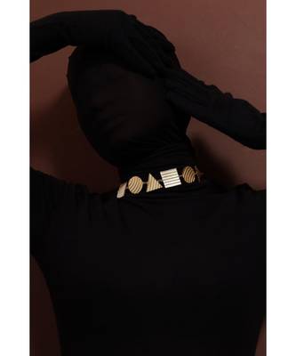 Nirvana Gold Bold Textured Choker 1