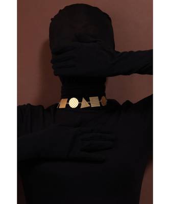 Nirvana Gold Bold Textured Choker 5