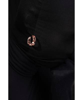 Ludic Rose Gold Geometric Amalgamation Hoops - Small 1