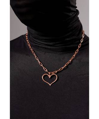 Happy Rose Gold Heart Necklace 4