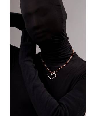 Happy Rose Gold Heart Necklace 5