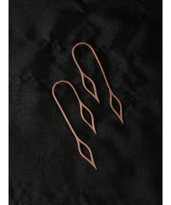 Foliage Rose Gold Minimalist Earrings 4