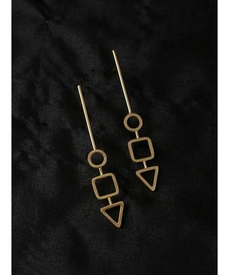 Linear Gold Geometric Play Earrings 5