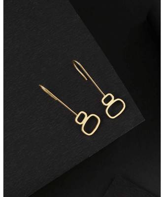Pebble Gold Experimental Geometric Earrings 4