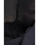 Pebble Black Experimental Geometric Earrings