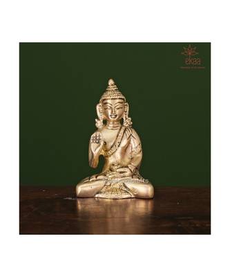 Golden Brass Buddha Statue 1